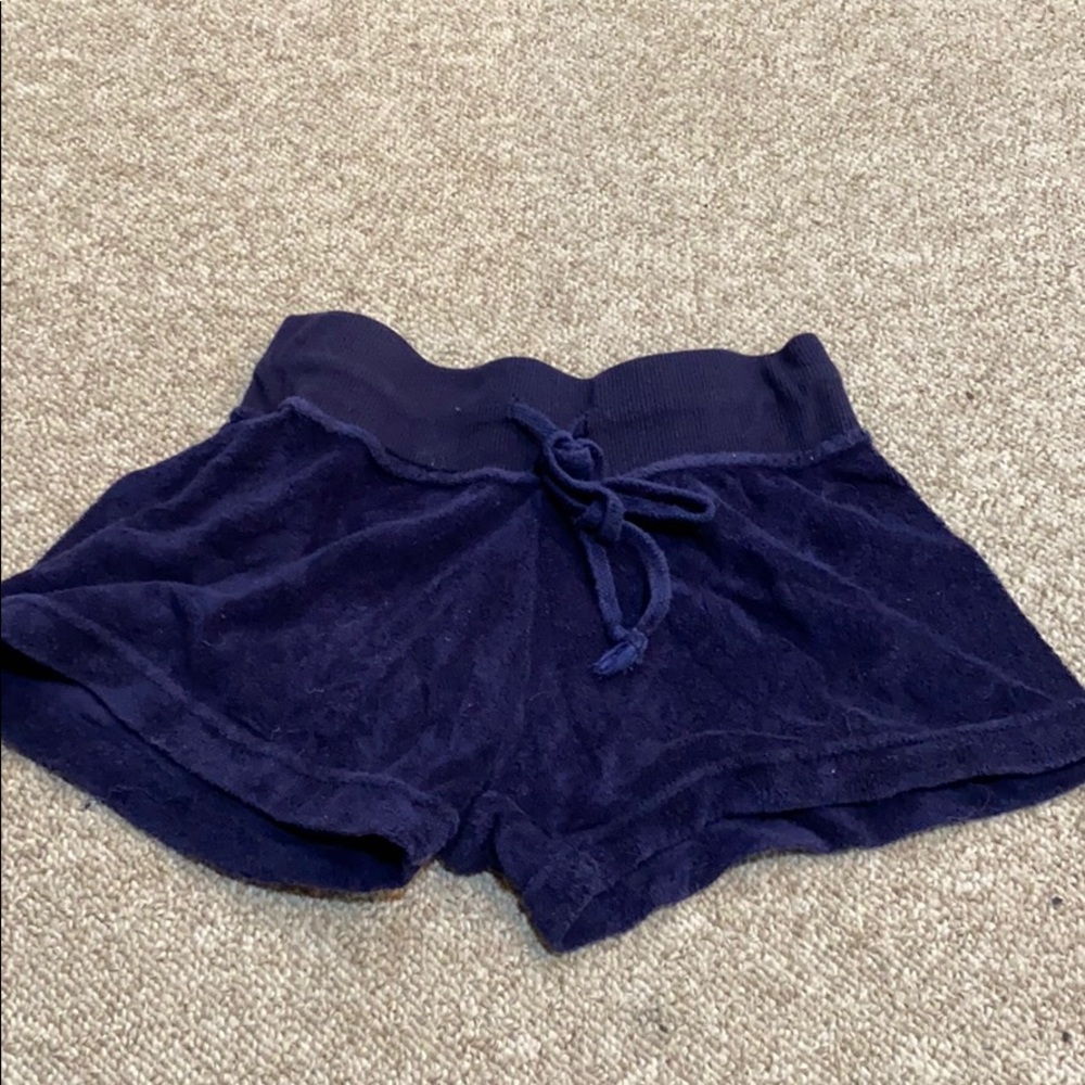 Navy blue “towel” shorts size small